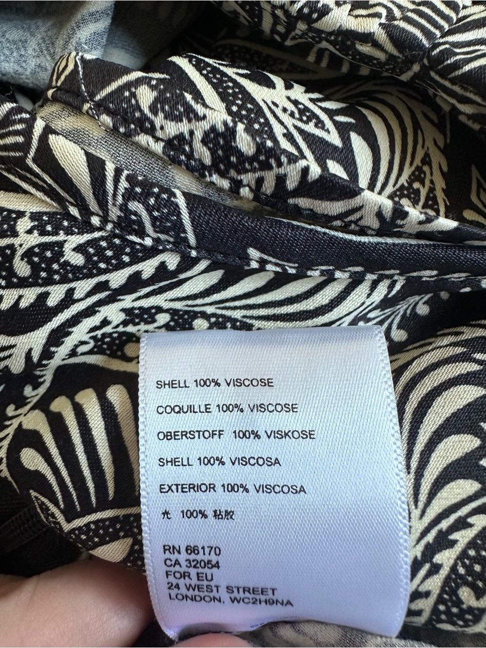 Anthropologie Black & White Paisley Print V-Neck Jumpsuit - Picture 8 of 10